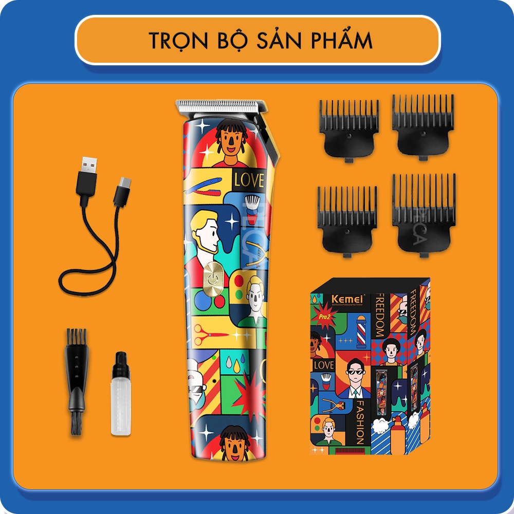 Ảnh Tông đơ chấn viền Kemei KM-5017H thiết kế độc đáo, có thể cắt tóc, cạo râu, cạo đầu - Hàng chính hãng 2