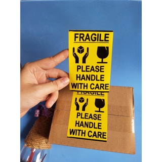 [Hỏa tốc] ⚡ Set 50 tem decal dán cảnh báo Hàng Dễ Vỡ  có sẵn keo kích thước 7x10cm