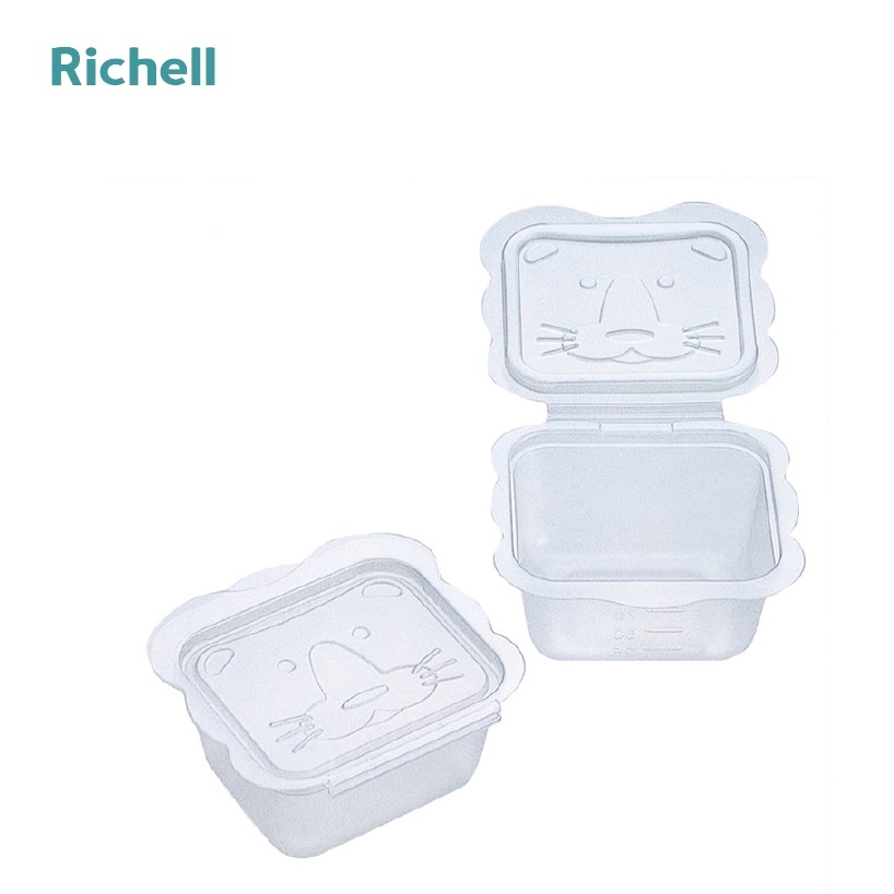 Bộ hộp trữ thức ăn dặm Richell nhựa cao cấp dùng được lò vi sóng
