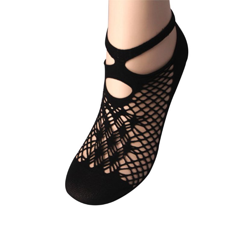 Vic Nữ Mùa Hè Ngắn Trên Mắt Cá Chân Thuyền Tất Fishnet Lưới Đen Hoa Ren Pat