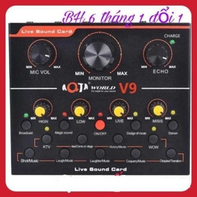 Sound card V9 Plus có điều khiển từ xa + bắt nhạc bluetooth Shopee