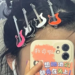 Kẹp Tóc Hình Cây Đàn Ghi Ta Nhỏ Dễ Thương Bằng Hợp Kim Millennium Phong Cách Harajuku Y2k