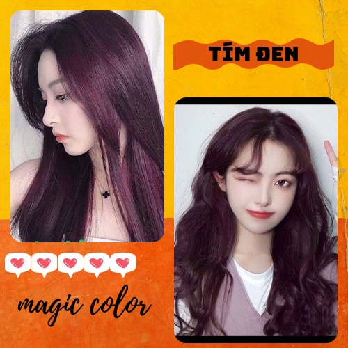 Thuốc Nhuộm Tóc Màu TÍM TRẦM / TÍM ĐEN Không Cần Tẩy, Lên Từ Nền Đen Và Nâu- MAGIC COLOR CAITU - COLORKING