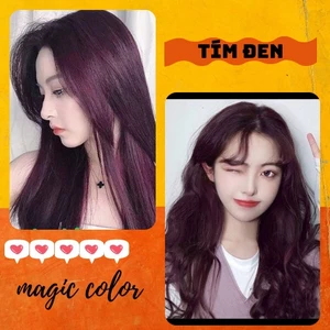 Thuốc Nhuộm Tóc Màu TÍM TRẦM / TÍM ĐEN Không Cần Tẩy, Lên Từ Nền Đen Và Nâu- MAGIC COLOR CAITU - COLORKING