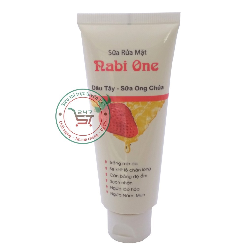 Sữa rửa mặt Nabi One Dâu Tây Sữa Ong Chúa 95ml (Trắng) giá rẻ