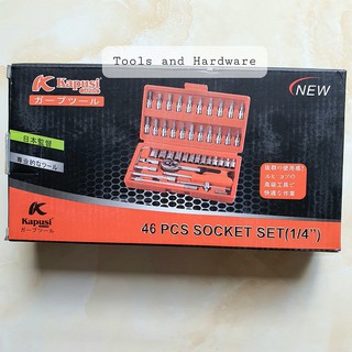 Bộ đồ nghề 46 chi tiết hãng Kapusi K-9819 hệ 1/4 inch chuyên dụng sửa ô tô xe máy