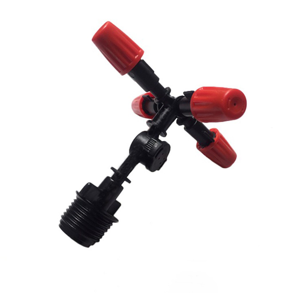 Combo 5 Béc phun sương tưới lan 4 hướng màu cam cao cấp có van chống rỉ nước gắn ren ngoài 21- Phun Sương