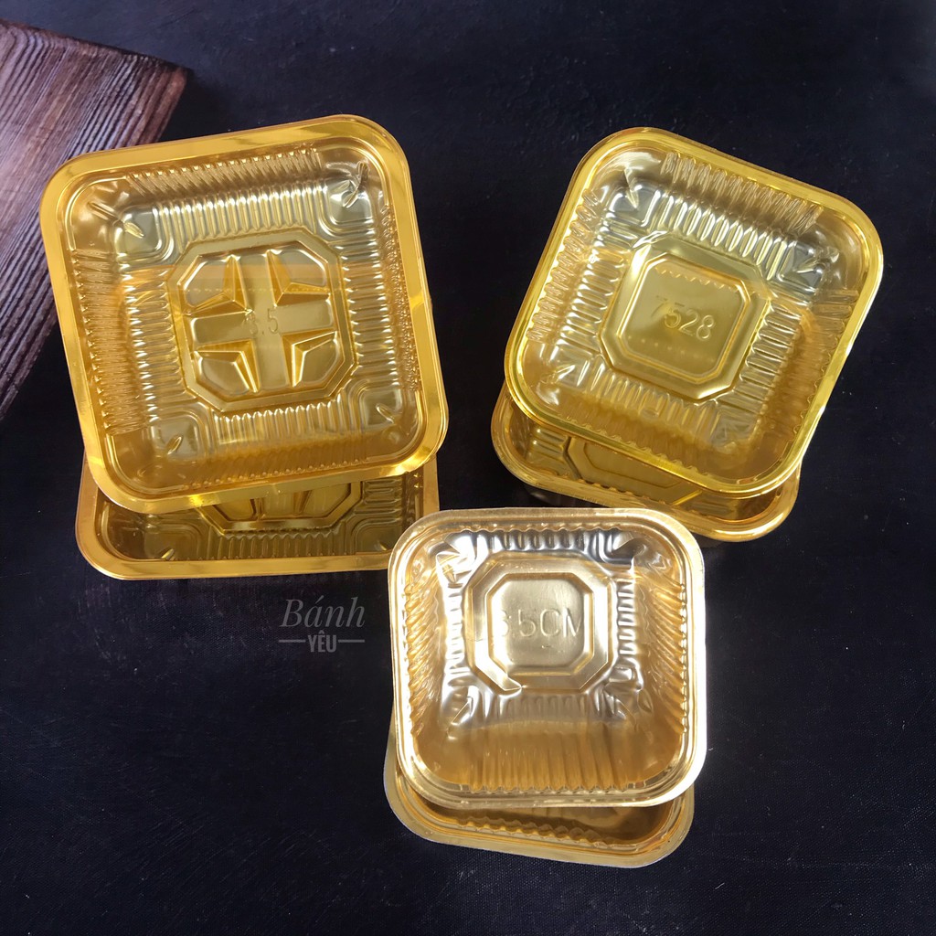 Bộ 10 Khay Nhựa Đựng Bánh Trung Thu Tùy Chọn Kích Thước