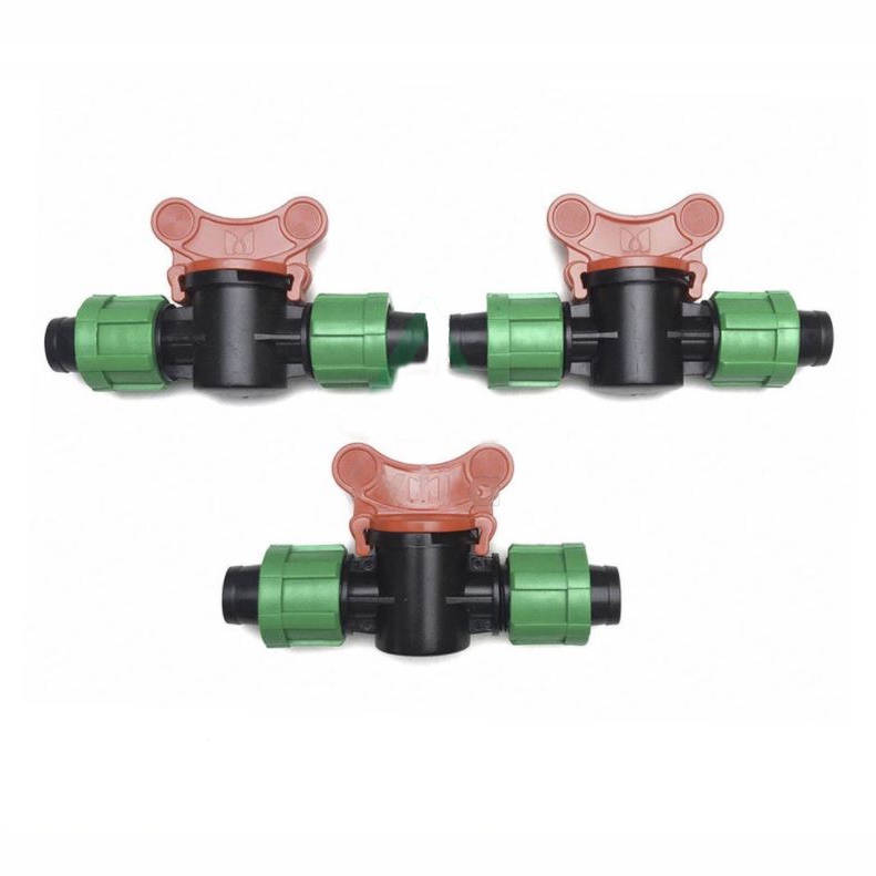 100 van khóa nhỏ giọt dẹp 16mm, van khóa ống tưới nhỏ giọt 16