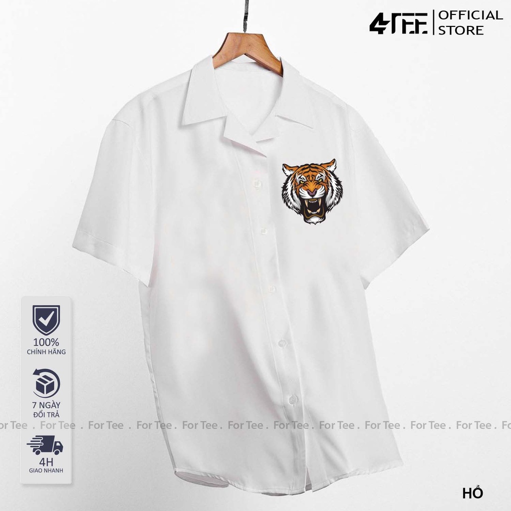 Áo sơ mi Basic Unisex form rộng , cổ vest - HỎ