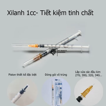 10 Bơm tiêm MPV 1ml 25G 26G 13mm xilanh 1cc tiết kiệm tinh chất tiêm prp lắp đầu kim meso