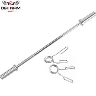Thanh Đòn Tạ Inox 2m2 Phi 50 Nhập Khẩu Đại Nam Sport + Kèm 2 Khóa Tạ
