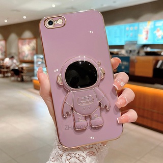 ốp lưng iPhone 7 8 7 plus 8 plus 6 6s 6 plus TPU Mạ điện 3D Phi hành gia có chân đế ốp điện thoại iPhone 7 8 7 plus 8 plus 6 6s 6 plus