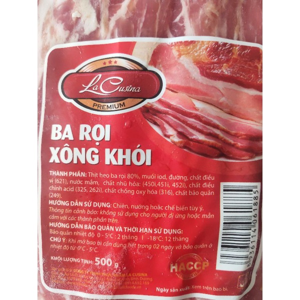 BA RỌI XÔNG KHÓI LACUSINA 500G DATE XA | Shopee Việt Nam