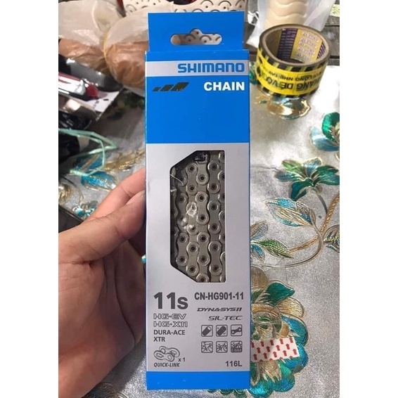 Sên 11 SHIMANO HG901 Dura-Ace Kèm Khóa Sên Hàng Hộp Chính Hãng