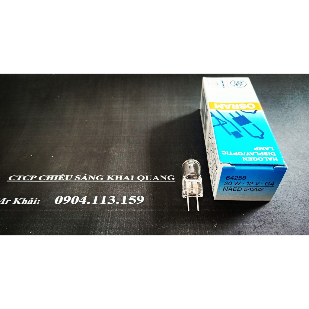 Capsule Halogène Osram G4 12V 20W - 335 Lumens, Lumière Instantanée, Pour éclairage D'appoint Et Variateur