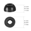 Niki Đen Xám Nút Tai in-Ear Thảm Chống Rơi Đầu Tai Bịt Tai Cho Buds Tai Nghe Sửa Chữa Phần