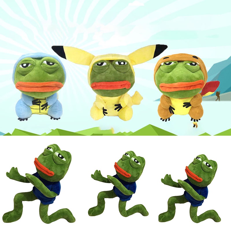Đồ chơi nhồi bông hình hoạt họa Pokemon X chú ếch Pepe dùng hóa trang