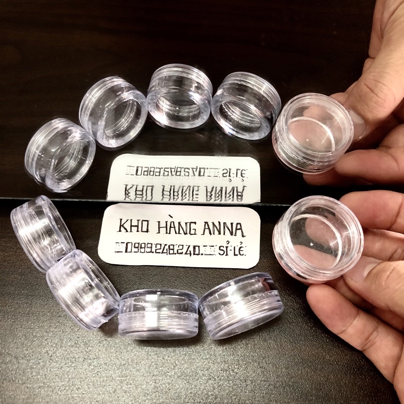 Hủ Nhựa Nhỏ Nắp Trắng 50g / 30gr / 20gr / 10gr - Lọ Hủ kiếng Trong suốt ...