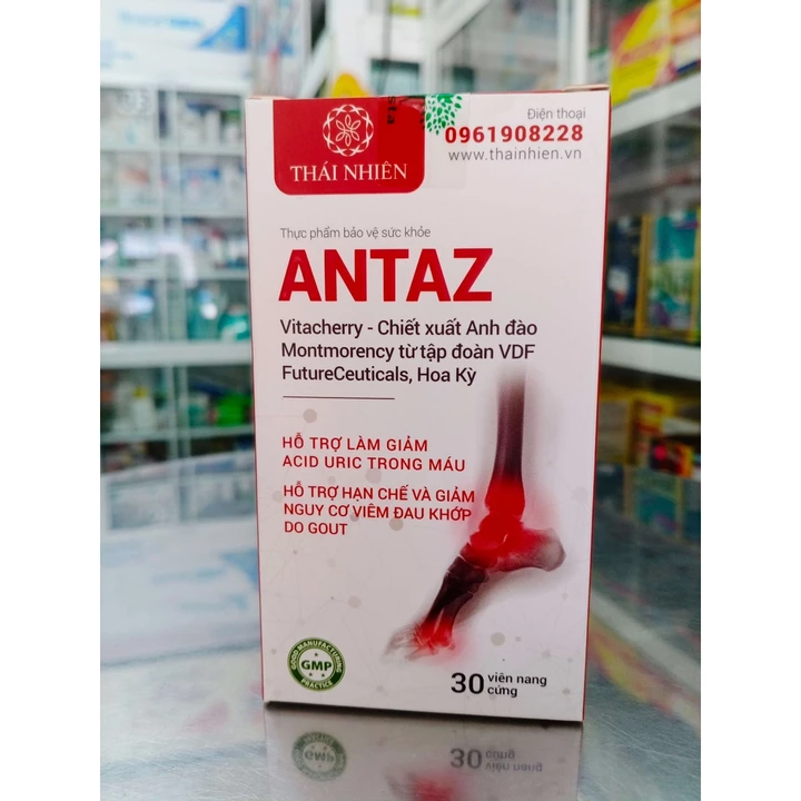 ANTAZ HỖ TRỢ LÀM GIẢM VIÊM ĐAU KHỚP DO GOUT- GIÚP GIẢM ACID URIC (30 VIÊN)
