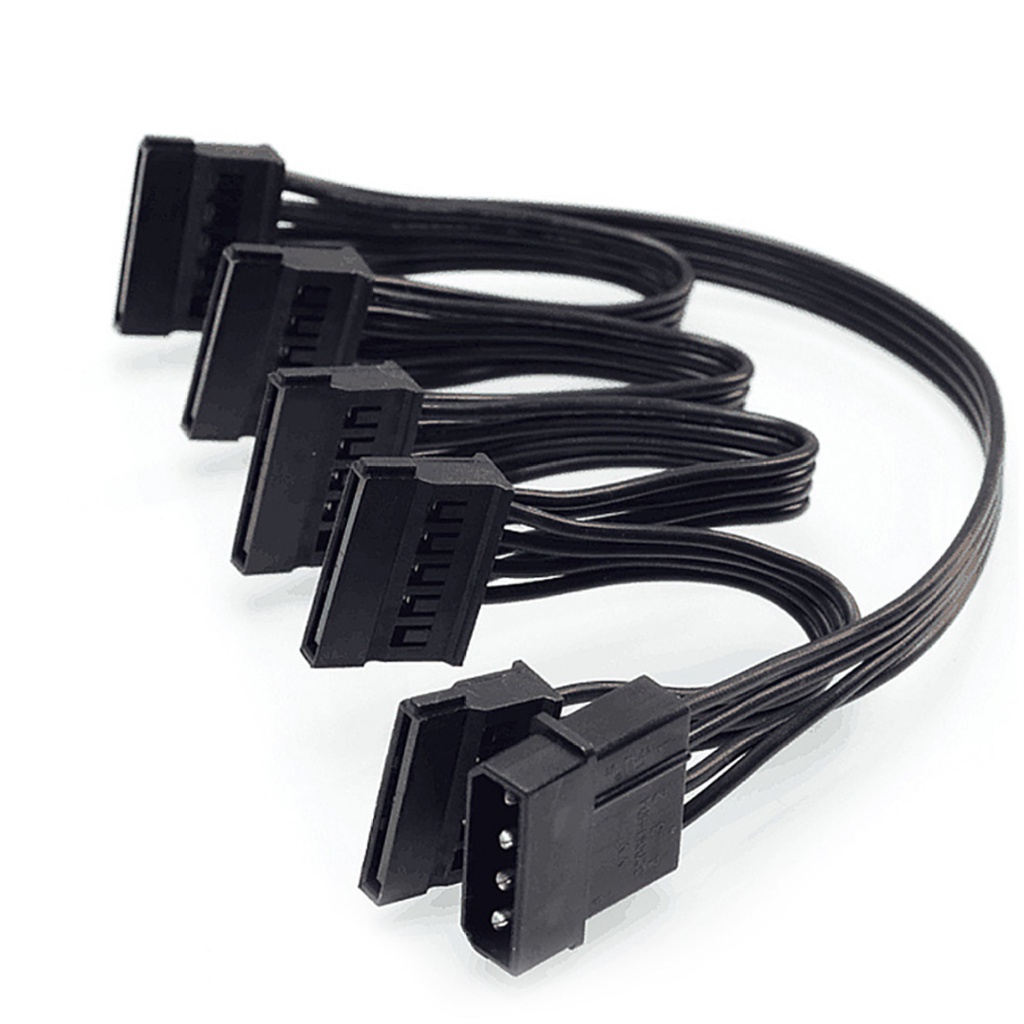 Bộ Chia Nguồn Cho Ổ Cứng WJ 4Pin 1 Đến 5 IDE SATA 15Pin Dây Cáp, Cho PC