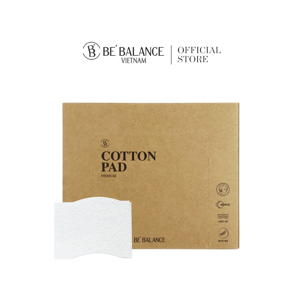 Bông tẩy trang BEBALANCE Cotton Pad Premium 60 miếng