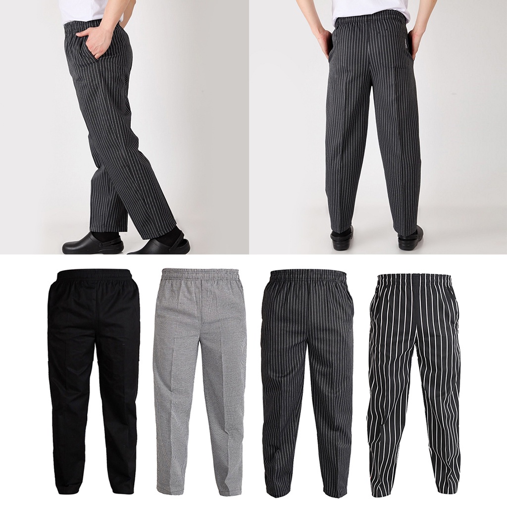 [Có hàng] Nhà hàng thời trang Khách sạn Cafe Waiter Baker Chef Quần đồng phục, Cotton Blend, Thoải mái, 4 mẫu 5 kích cỡ