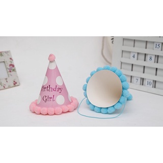 Mũ-Nón sinh nhật viền quả bông siêu dễ thương, YẾN NHI SHOP