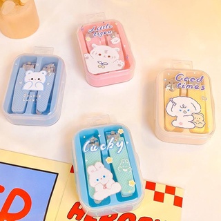 Bộ Bấm Móng Mini 2in1 Có Hộp Đựng | Bấm Móng Tay Kèm Dũa Móng Nhỏ Gọn An Toàn Dễ Mang Theo