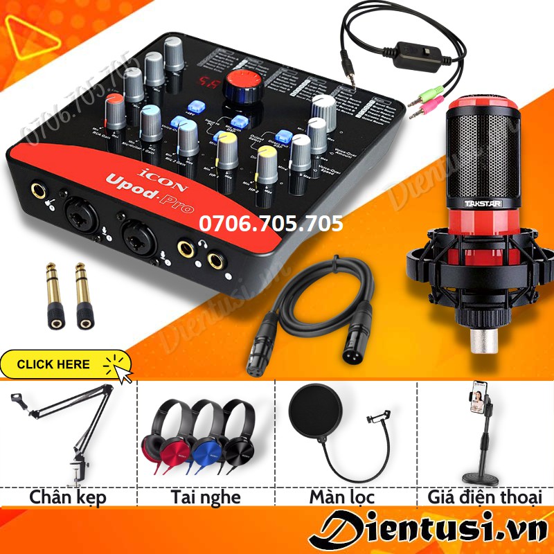 TRỌN BỘ SOUNDCARD ICON UPOD PRO VÀ MICRO THU ÂM TAKSTAR PC-K320 ...