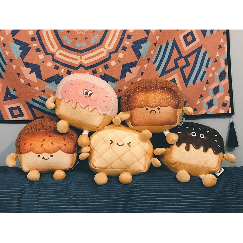 Gấu Bông Bánh Mì Nướng Mèo Biểu Cảm Meo Cat PA10063