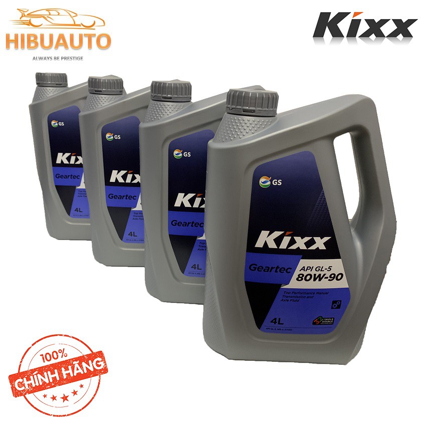 Thùng 4 Can Dầu Cho Hộp Số Và Cầu Xe Kixx GEARTEC GL-5 80W/90 4L ...