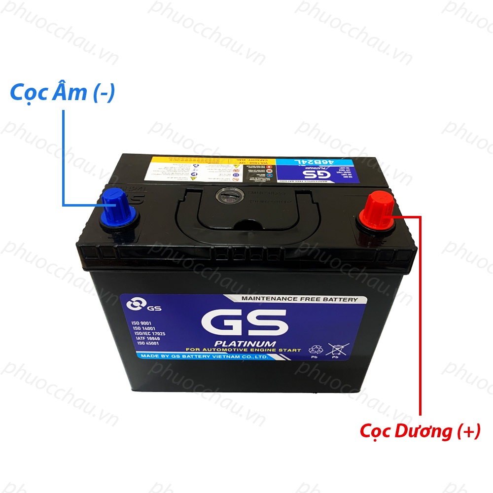 Bình Ắc Quy 12V-45Ah, Ắc Quy Ô Tô GS MF 46B24L/R/LS | Shopee Việt Nam