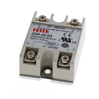 Mô đun rơ le rắn 24V-380V SSR-40DA 40A 3-32V DC-AC mới
