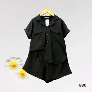 Đồ Bộ Nữ Bigsize Sét Bộ Đùi Đũi Áo Sơ Mi 2 Túi Sang Chảnh, Chất Vải Đũi Loại 1 Mềm Mát. 40-70 kg