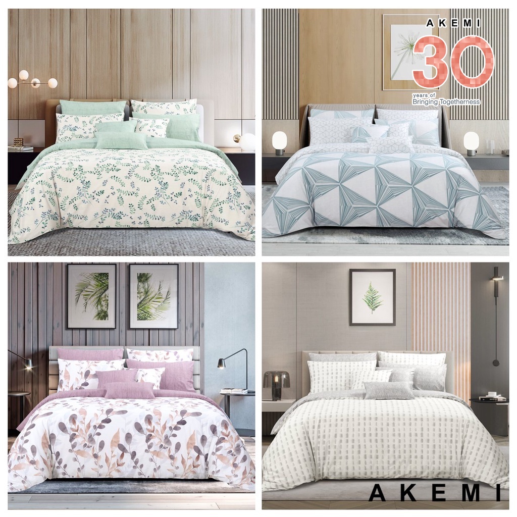 Bộ Ga và Vỏ Gối AKEMI Cotton Select Adore 730TC, gồm 5 món (King/Queen)