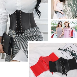 Vipdeal1 Nữ Giả Da Underbust Corset Thắt Lưng Steampunk Vintage Bustier Criss Cho Chéo Ren Co Giãn Cinch
