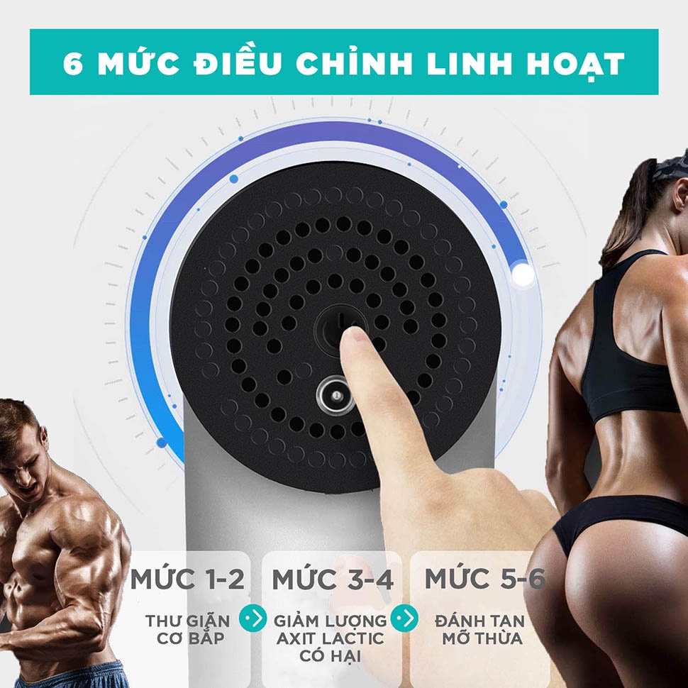 Mô tả Máy Massage Cầm Tay 6 Cấp Độ KINGTECH KH-320 - Mát Xa Toàn Thân Giúp Thư Giãn, Giảm Đau Cổ Vai Lưng  - Quà Tặng Nam Nữ - 5