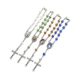 MarsET Mini Công Giáo Mân Côi Vòng Tay Cầu Nguyện Hạt Rửa Tội Christening Đảng Ủng Hộ