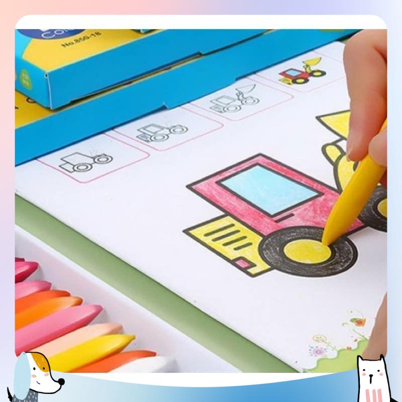 Bộ 24 Bút Màu Hữu Cơ Cho Bé Tập Vẽ - Cao Cấp Tự Nhiên An Toàn - không lem ra tay (Tuyển   )
