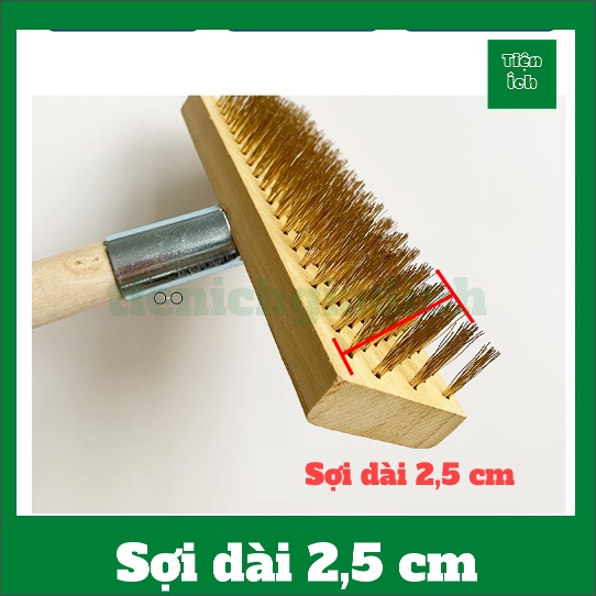 Chổi sắt mạ đồng chà cọ rong rêu ố vàng sàn nhà sân vườn bể bơi sợi dài ...