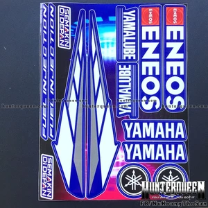 Bộ logo YAMAHA Eneos Yamaluble Semakin dán xe. Decal cao cấp chống nước, không bay màu