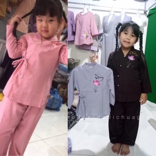 Đồ Lam Đi Chùa Cho Bé # Xéo Nơ Vẽ Bé # Đồ Bộ Nữ # Quần Áo Bé Gái