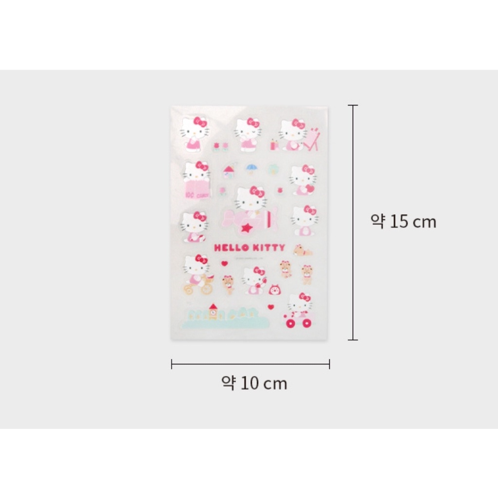 [Sanrio] Nhãn dán Hello kitty Yupo pp, Nhãn dán PVC, Epoxy 1035716 1035717 Xin chào
