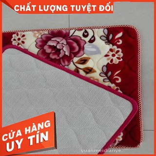 Đệm trải ghế hoa bông hồng 3D, thảm nỉ nhung hình hoa chống trượt kích thước 1m7x50cm - bmbedding