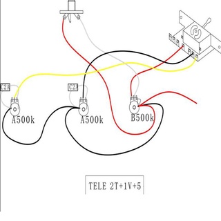 COLO 5 Chiều Công Tắc Nồi 500k Núm Dây Dây Điện Pickup Cho Đàn Guitar