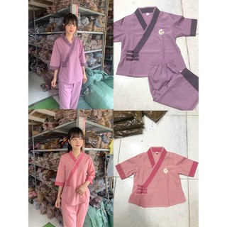 Tim 3Nút Nữ Bé Gái # Nữ Top Áo Women Kem Dress Đồ Lam