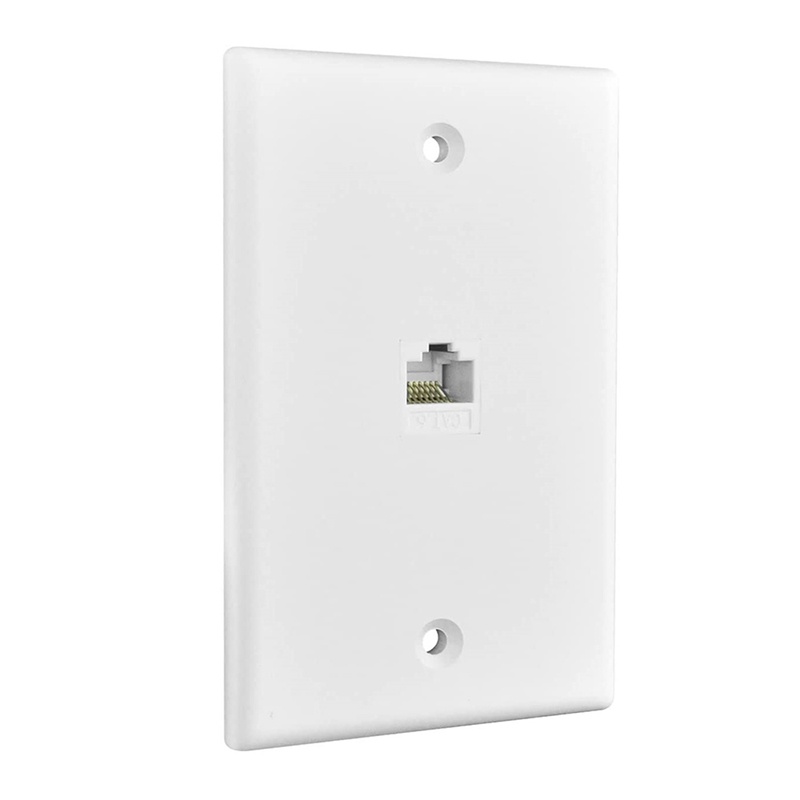 [Còn hàng] Tấm tường Ethernet 1 cổng, Tấm tường Jack Keystone với RJ45 Keystone Nữ sang Nữ Khớp nối nội tuyến