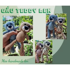 Gấu teddy len - Handmade len - Amigurumi (có chuông)
