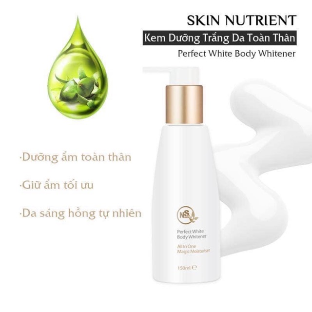 KEM BODY SKIN NUTRIENT PERFECT WHITE BODY Shopee Vi t Nam